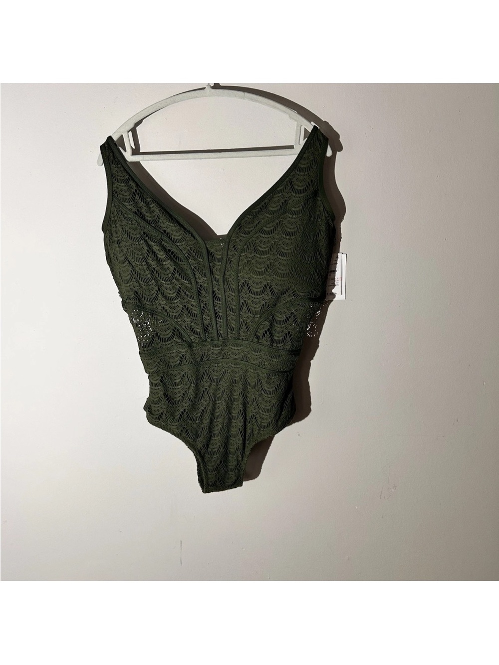 BECCA Olive Lace One-Piece Swimsuit